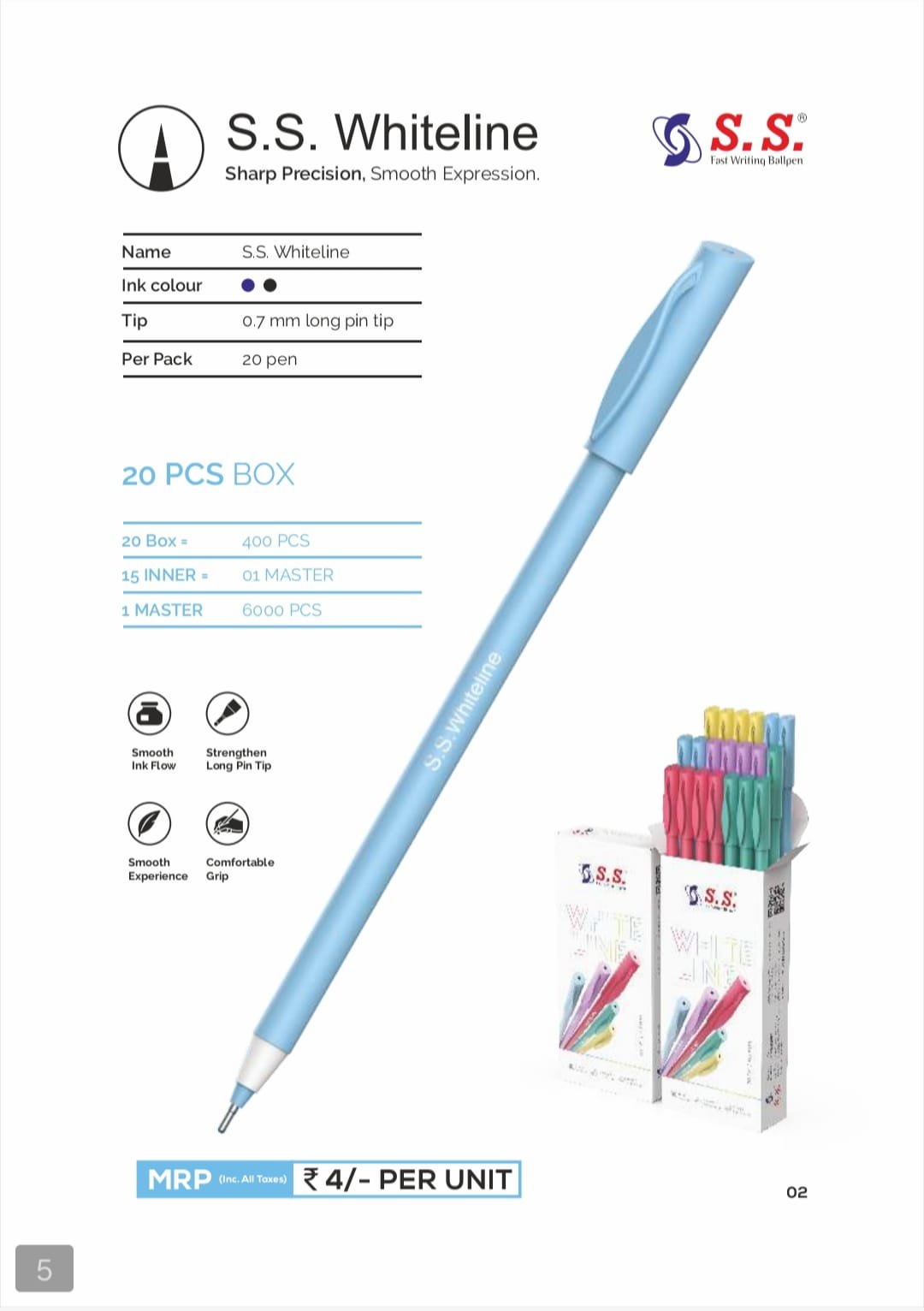 S.S. Whiteline ballpen catalog